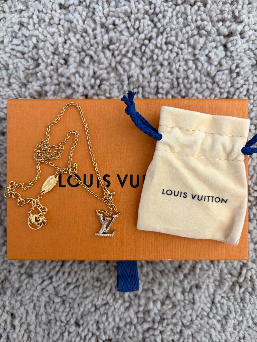 Necklace with LV pendant